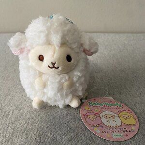 NWT Amuse Baby Wooly White Sheep Plush Ball Keychain 4"